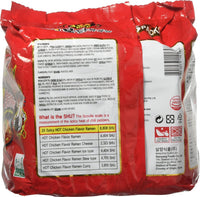 Samyang Hot Chicken Flavored Ramen Noodles Pack of 5 4.94oz.