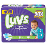 LUVS ULTRA LEAKGUARDS, SIZE 2 DISPOSABLE DIAPER, 31 COUNT