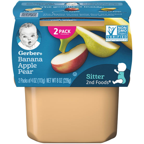GERBER 2ND FOODS BANANA APPLE PEAR 2 PACK (8 OZ)
