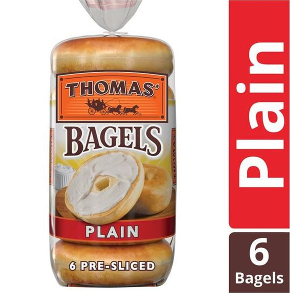 Thomas Plain Soft & Chewy Pre-Sliced Bagels